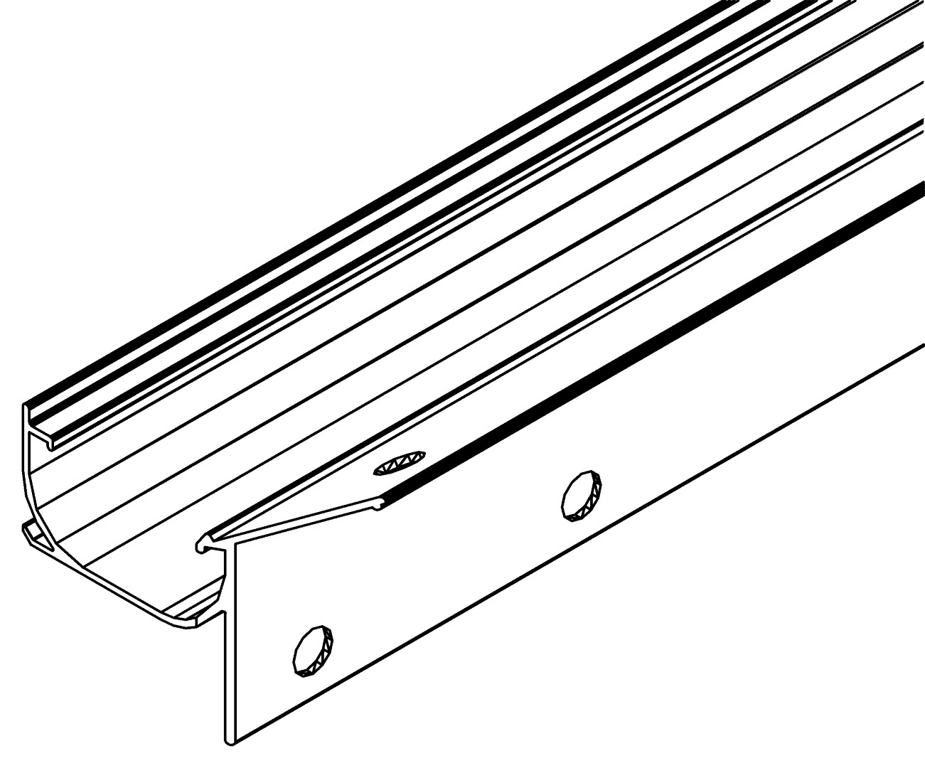 Traufenprofil, türseitig, 6073, L1854, dark grey, , Farbe: Anthrazit