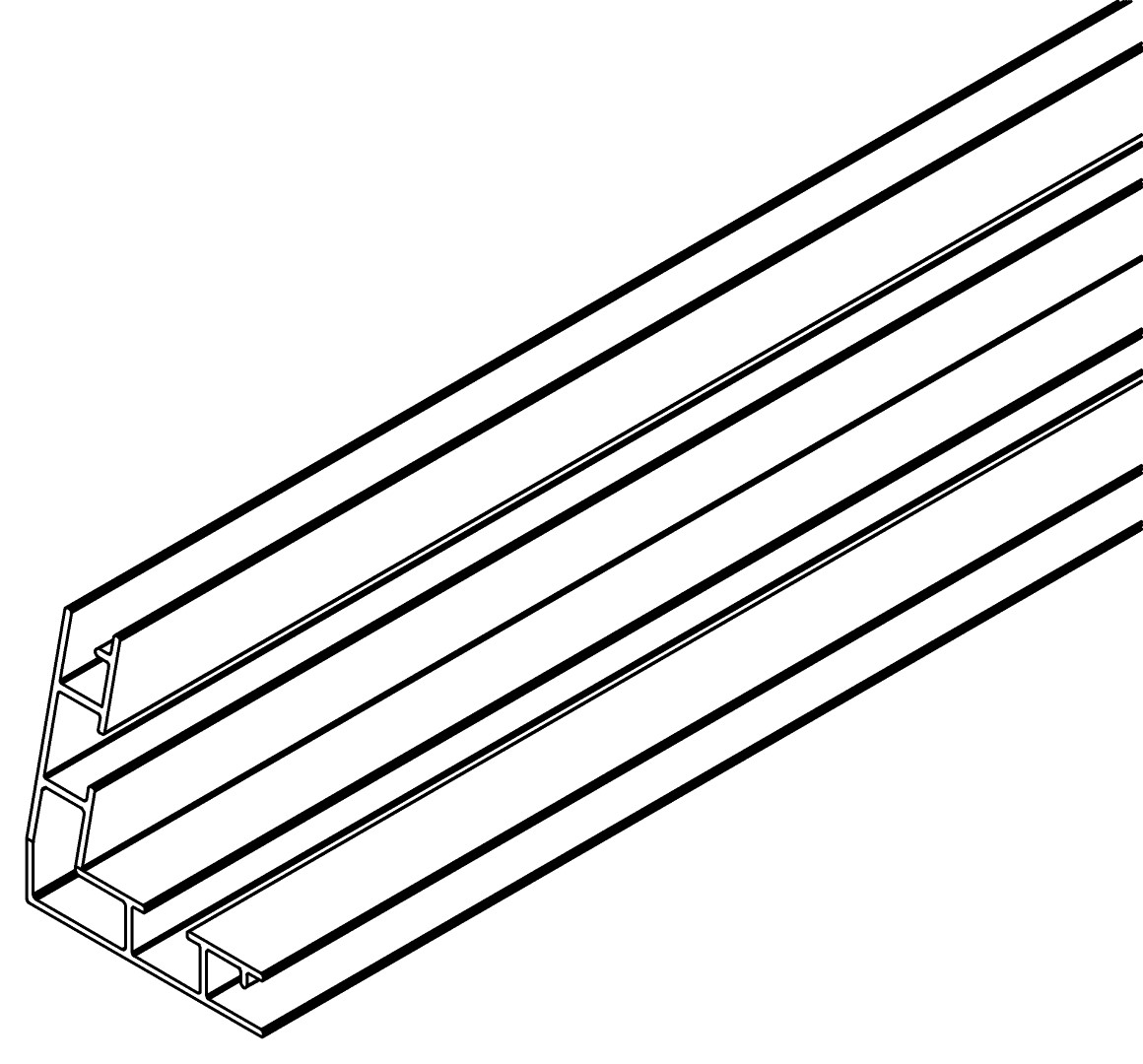 Eckprofil hinten R, 3505, L1500, , Farbe: Blank