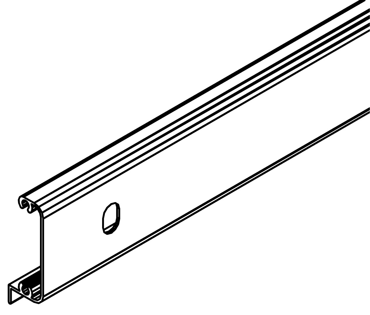 Türprofil, oben, 1059, L621, black, Pantone-426C, Farbe: Schwarz