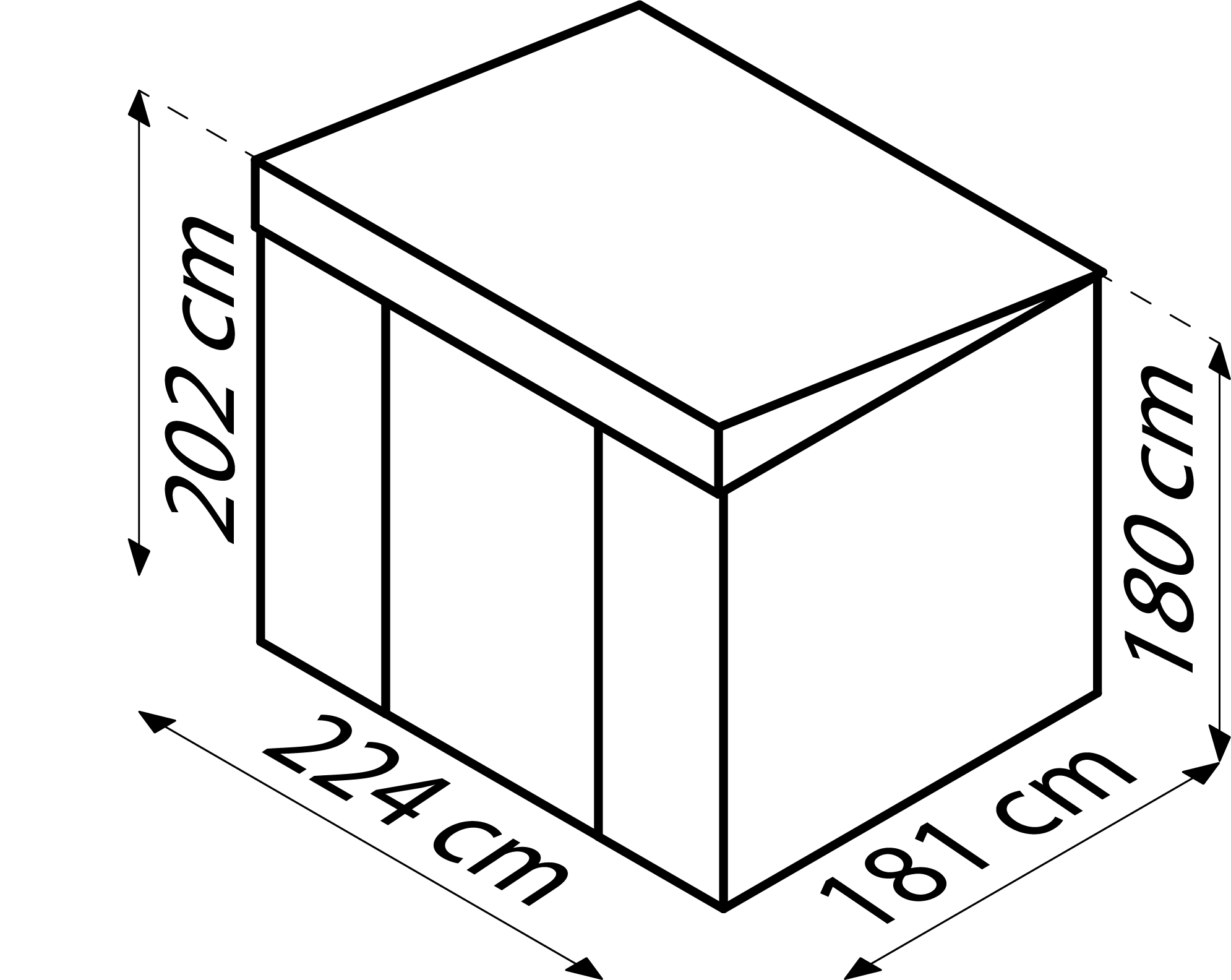 Gerätehaus Lübeck  86, Farbe: Holzoptik Klassik/Nuss