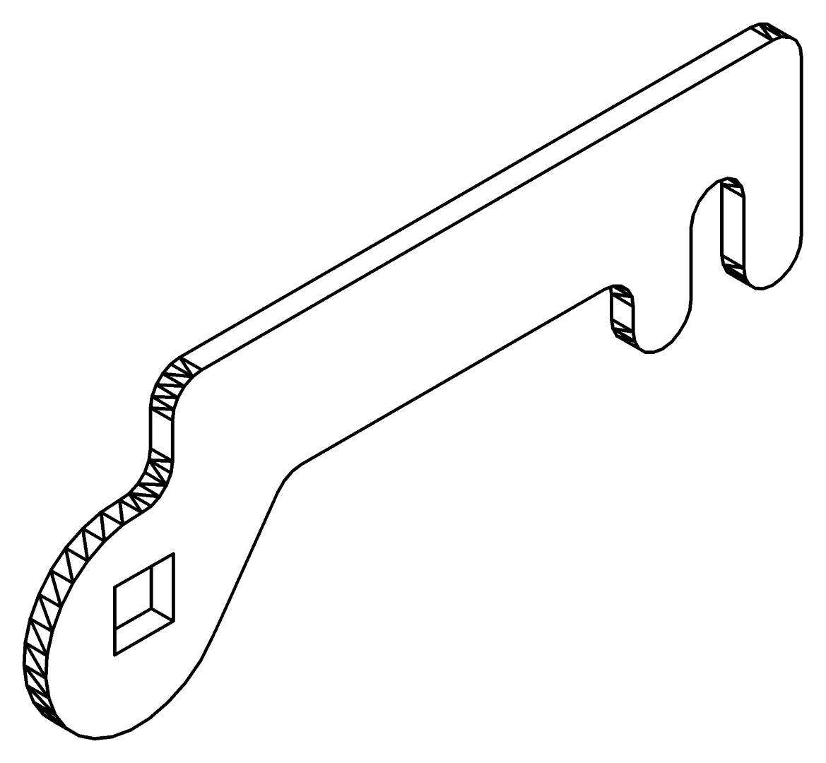 Schlosshaken, 6040, L103,3, , Farbe: Blank