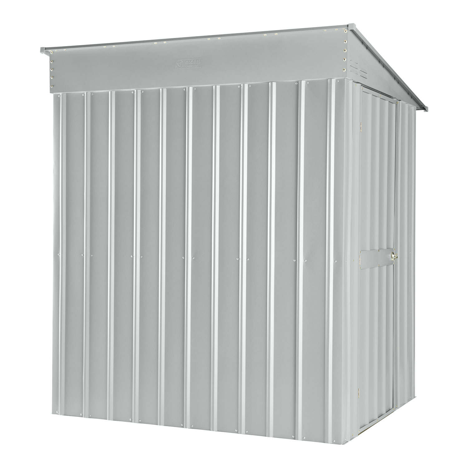 Wand-Zierde LeanTo 56 mit Pultdach, Farbe: Silber Metallic
