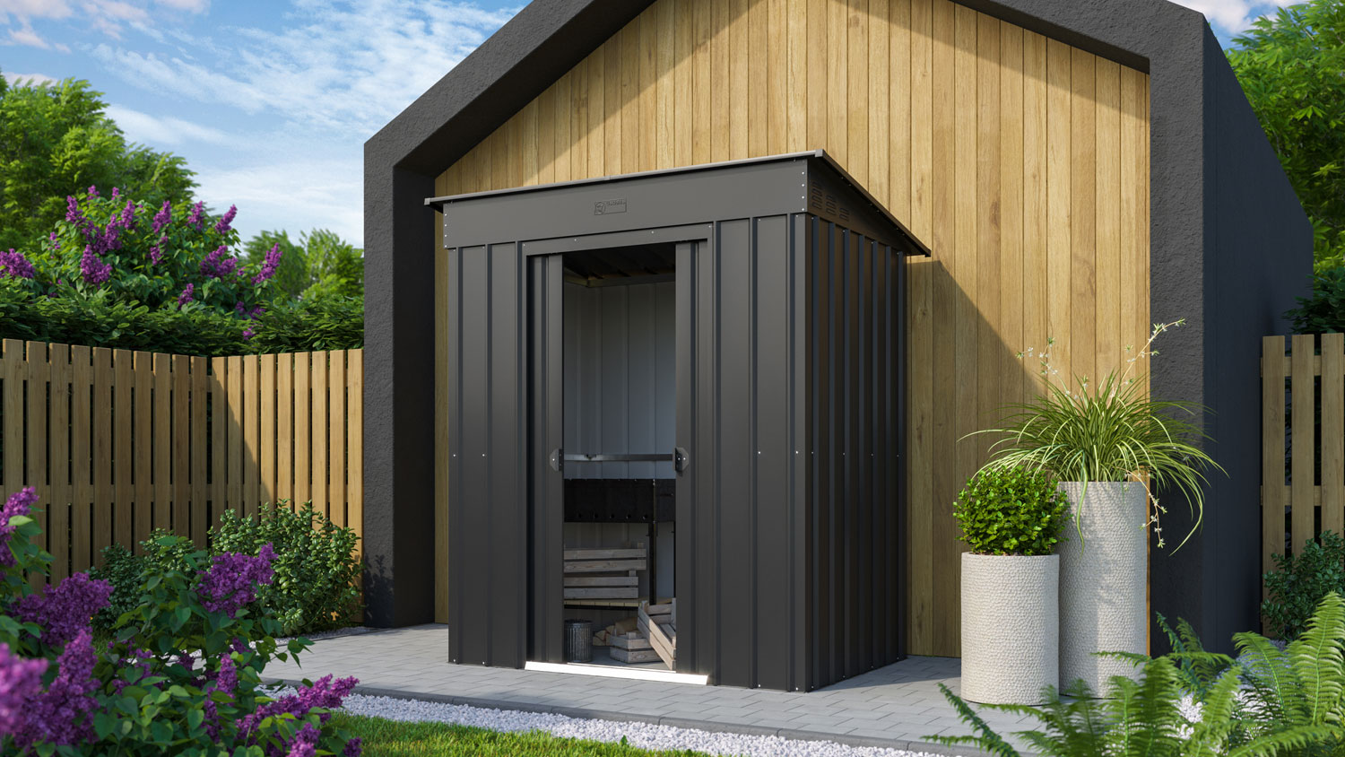 Pultdach Skillion 64, Farbe: Anthrazit