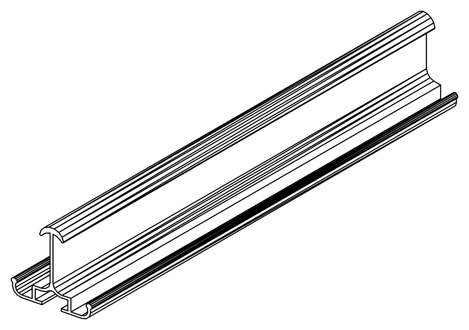 Zwischenprofil, 4243, L158, white, RAL 9003, Farbe: Weiß pulverbeschichtet