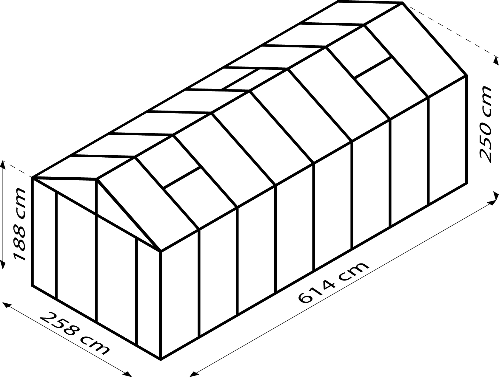 Gewächshaus Zeus Comfort 15700, Farbe: Aluminium eloxiert, verglast mit: Hohlkammerplatten (HKP)