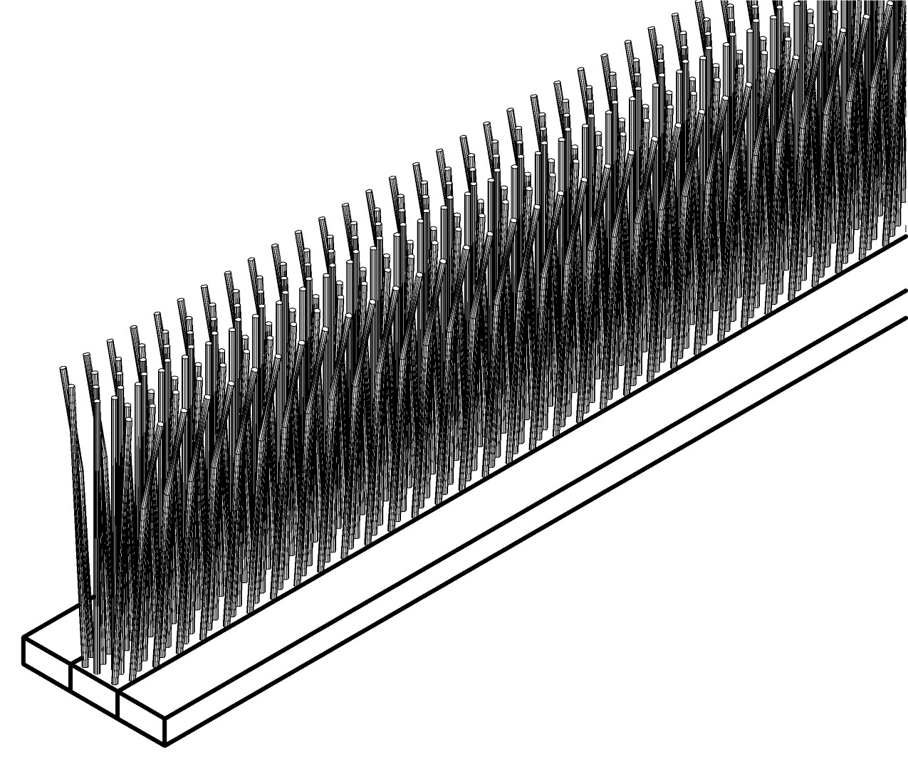 Bürstendichtung, 7257, L1520, , Farbe: Blank