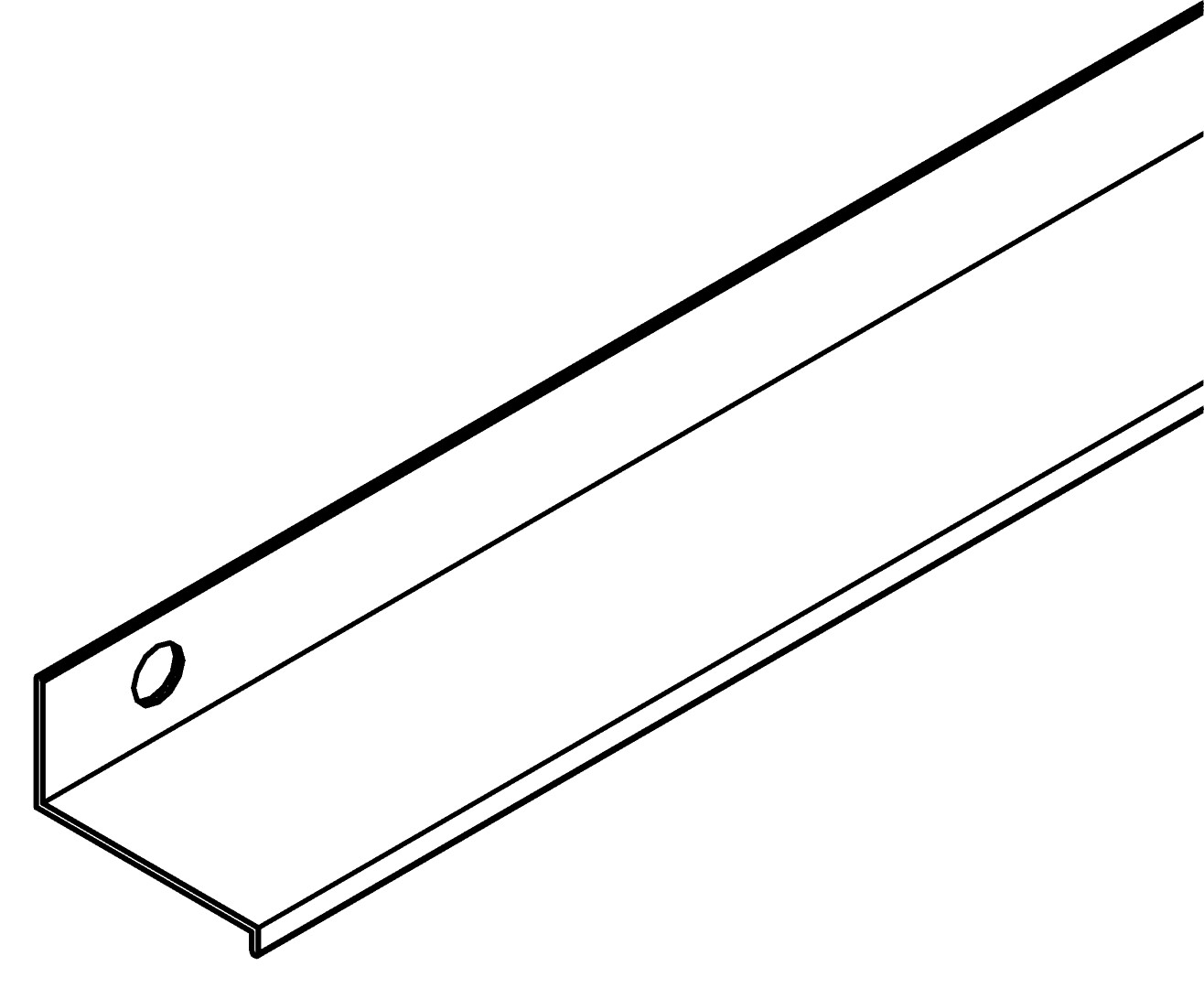 Bodenprofil, Hinten, 2073, L2484, , Farbe: Blank