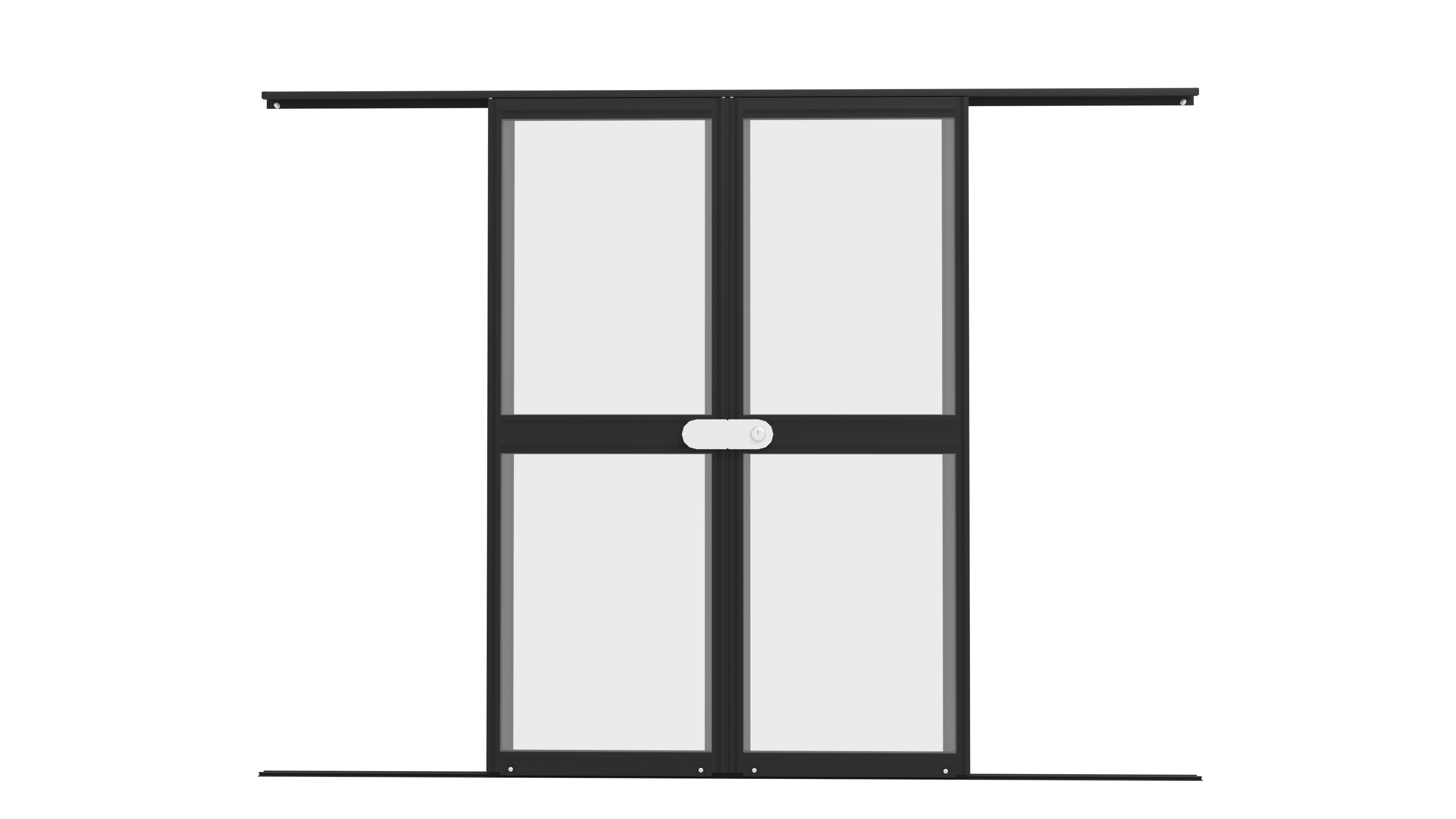 Doppeltür-Set Helena/Athena, Farbe: Aluminium eloxiert