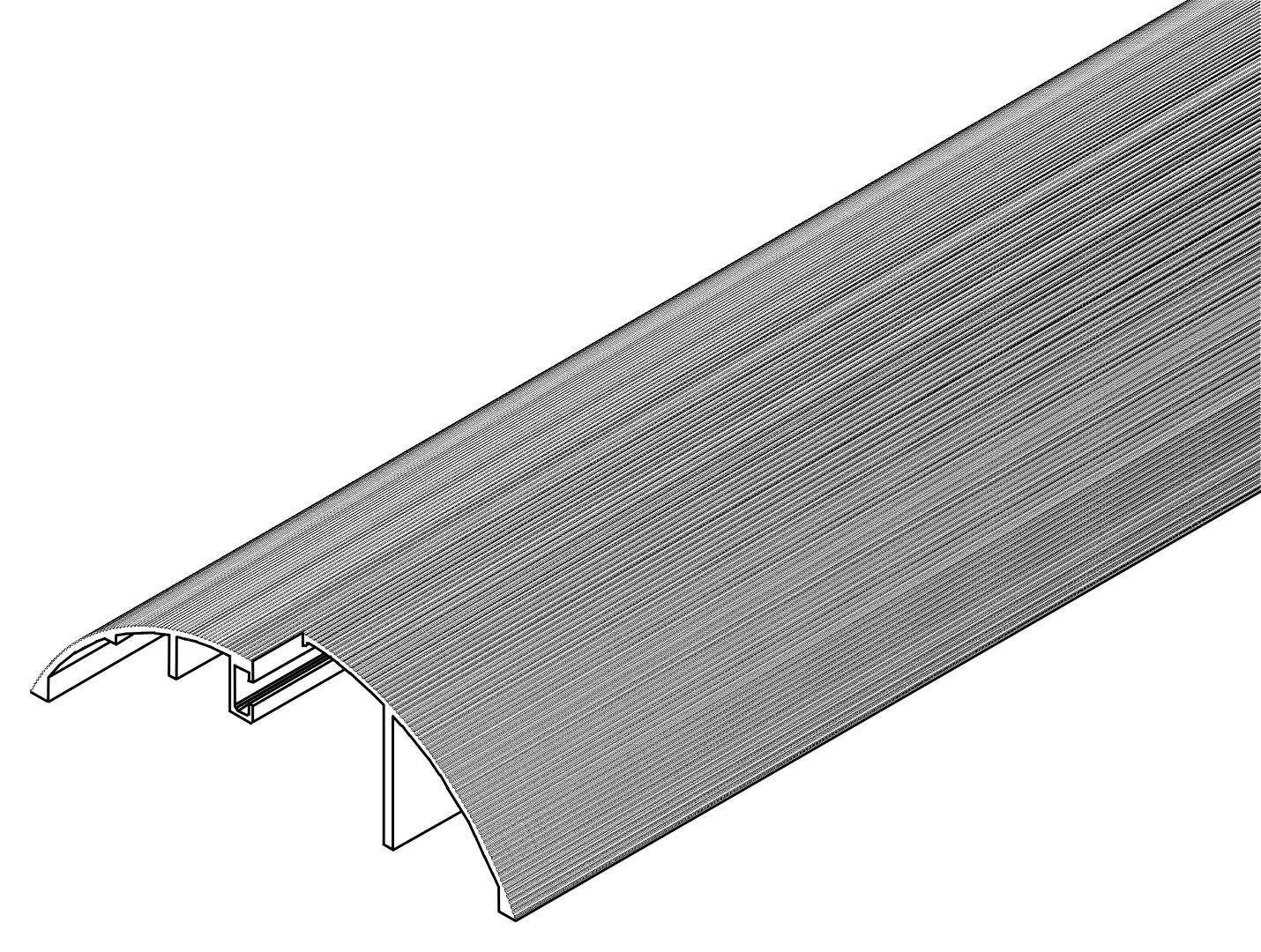 Türschwelle, 7363, L1217, white, RAL 9003, Farbe: Weiß pulverbeschichtet