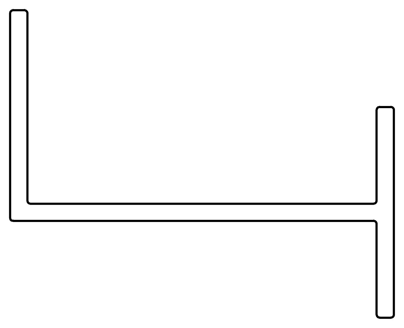 Verstärkungsprofil, 7458, L2465, white, RAL 9003, Farbe: Weiß pulverbeschichtet