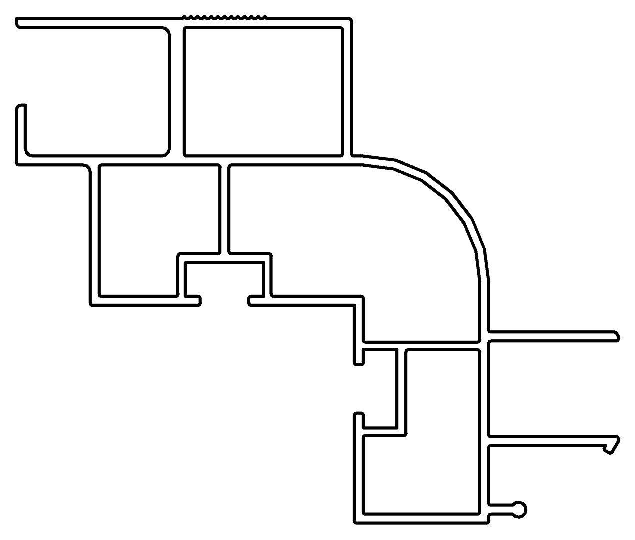 Eckprofil, Dach, 7428, L2590, white, RAL 9003, Farbe: Weiß pulverbeschichtet