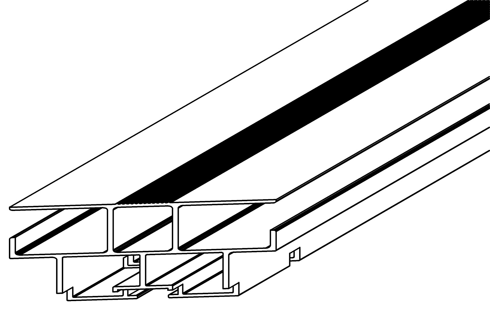 Dachzwischenprofil, rechts, 7481, L840, , Farbe: Blank