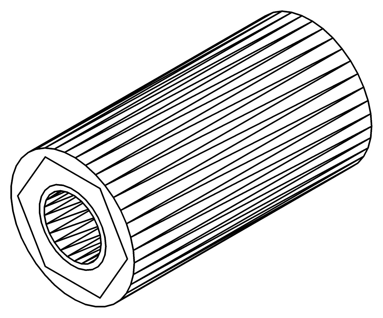 Schraubenverlängerung M6x25, 6055, LM6x25, , Farbe: Blank