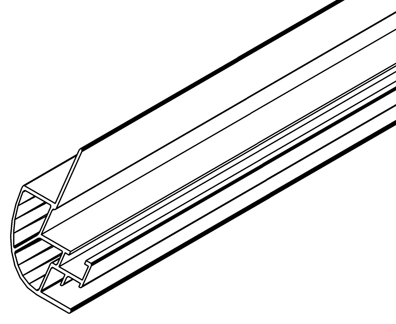 Giebeleckprofil, l., 2240, L1130, dark grey, Panto, Farbe: Anthrazit