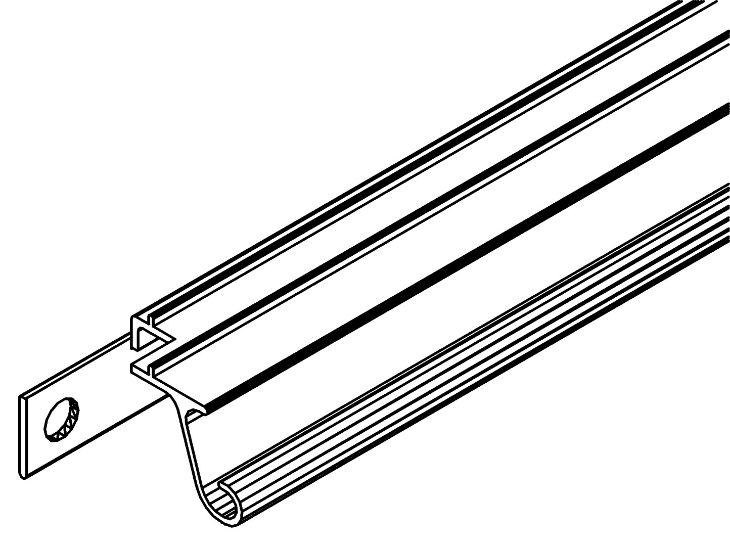Fensterschanierprofil, 4247, L610, , Farbe: Blank