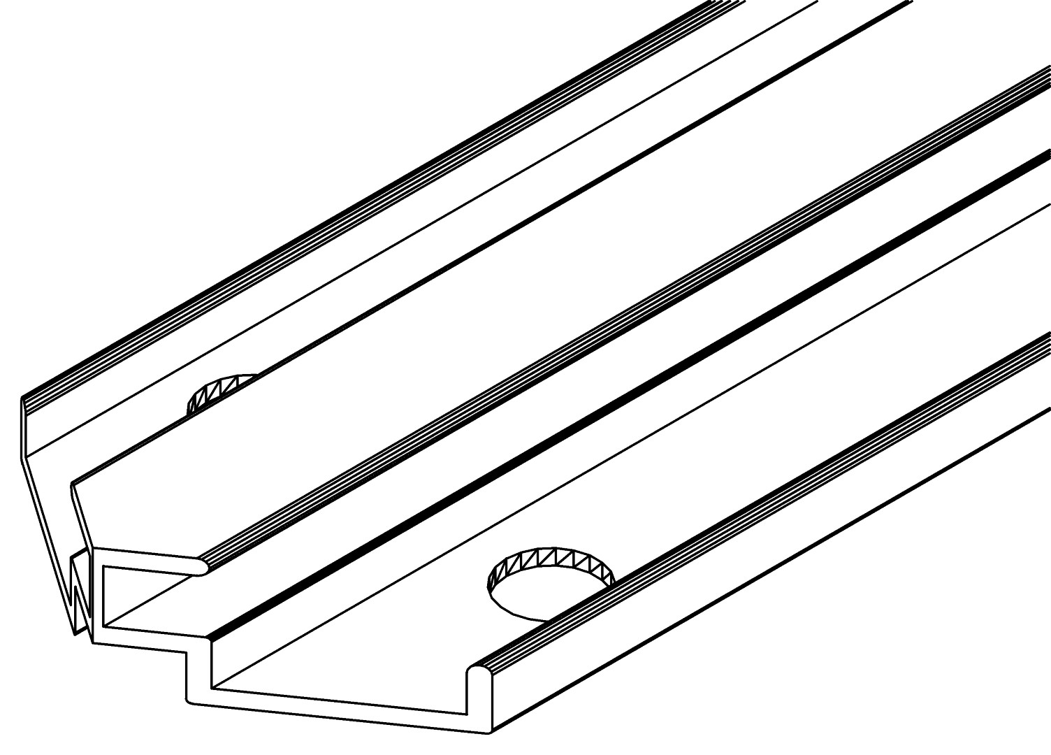 Mittelprofil, giebelseite, 1556, L651,5, black, Pa, Farbe: Schwarz