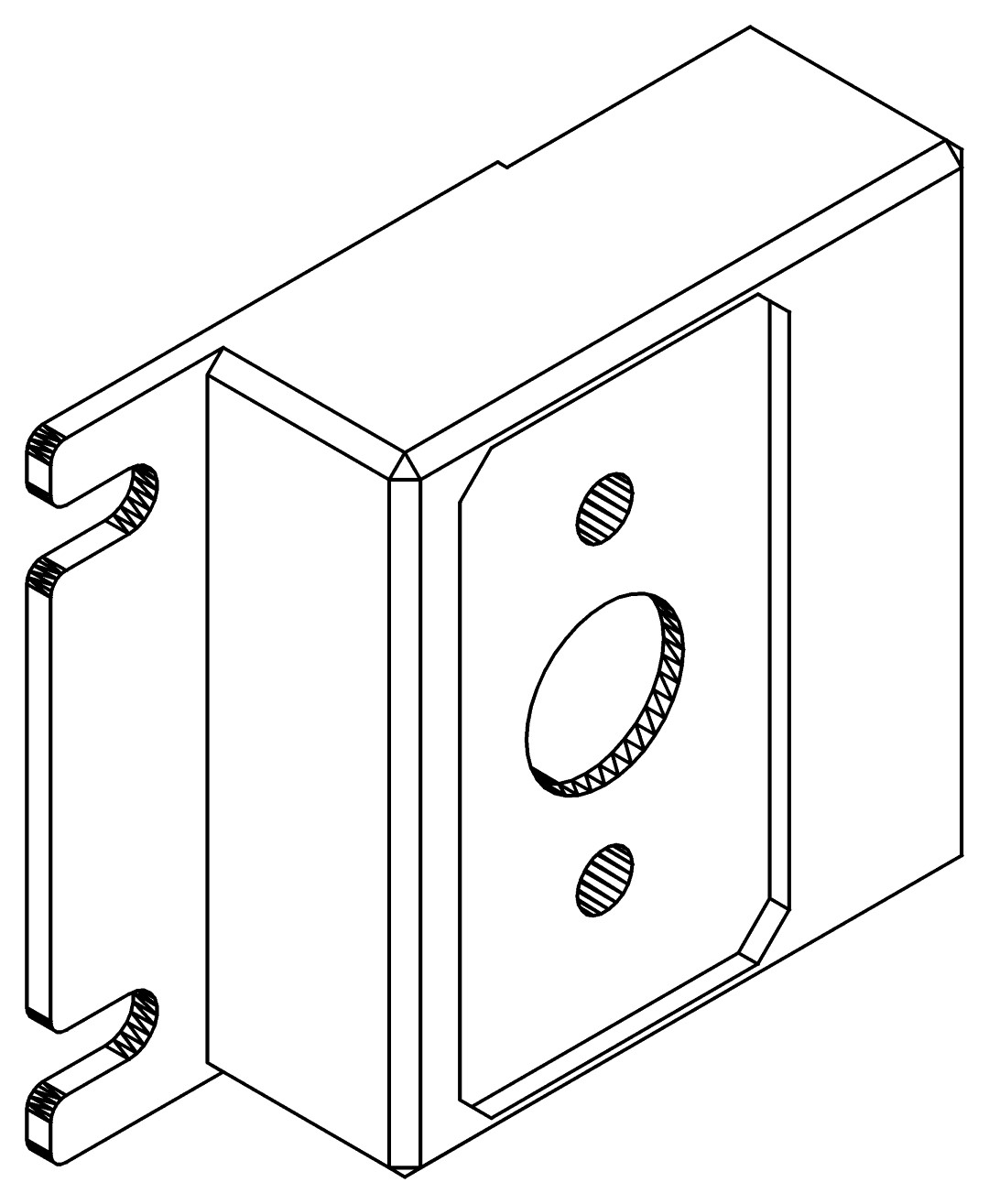 Schlosskastenabdeckung, 2014, L93, black, Farbe: Schwarz