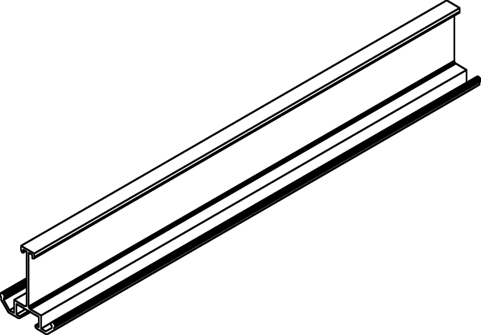 Dachzwischenprofil, 6012, L1750, , Farbe: Blank