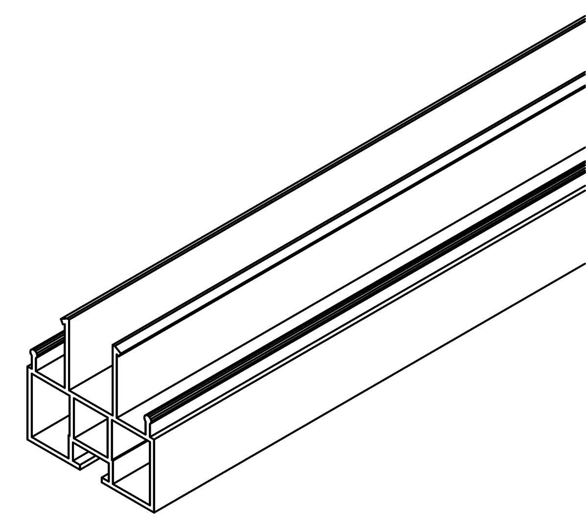 Zwischenprofil, 7311, L1801, white, RAL 9003, Farbe: Weiß pulverbeschichtet