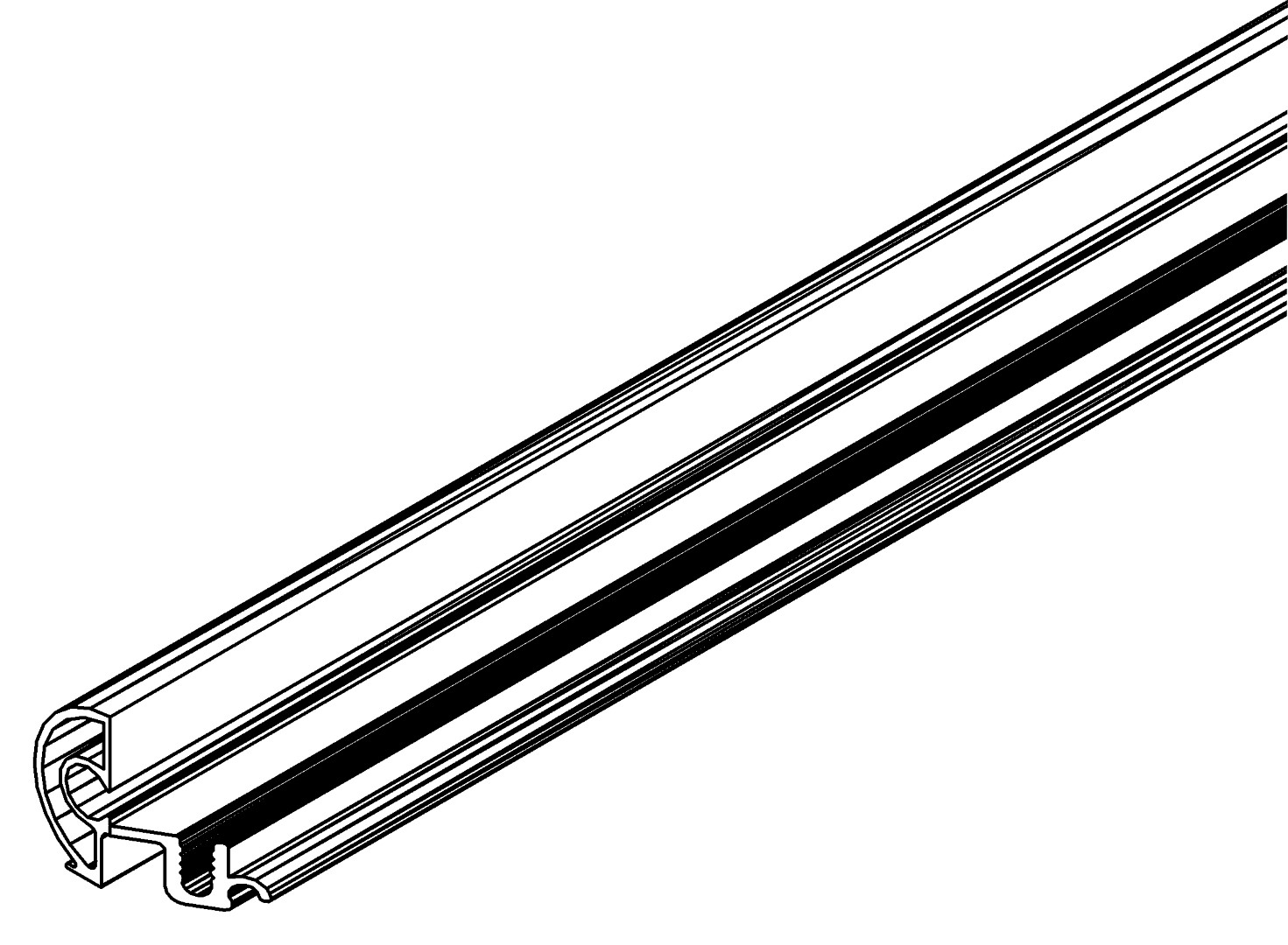 Seitenprofil, hinten , 9515, L1184, , Farbe: Blank
