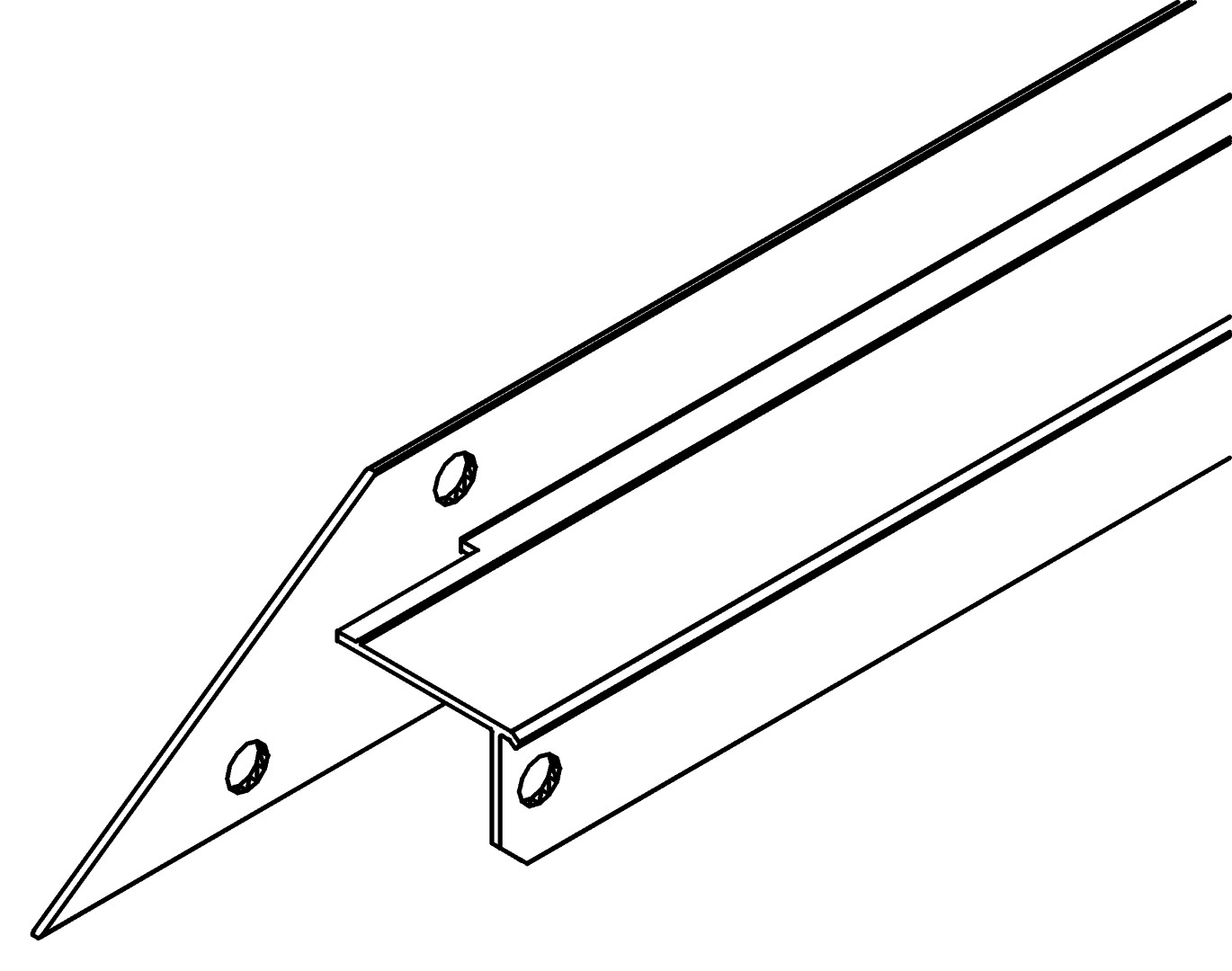 HorizontalTürStutz, 1374, L1259,5, , Farbe: Blank
