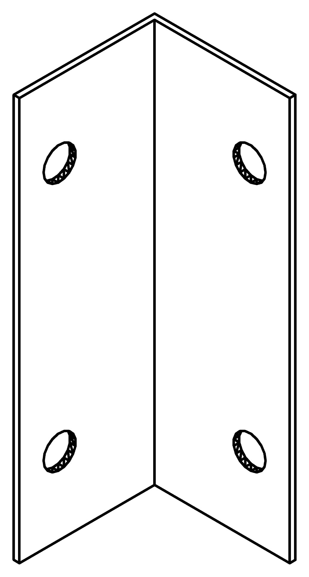 Aluwinkel, 9006, L100, black, Pantone-426C, Farbe: Schwarz