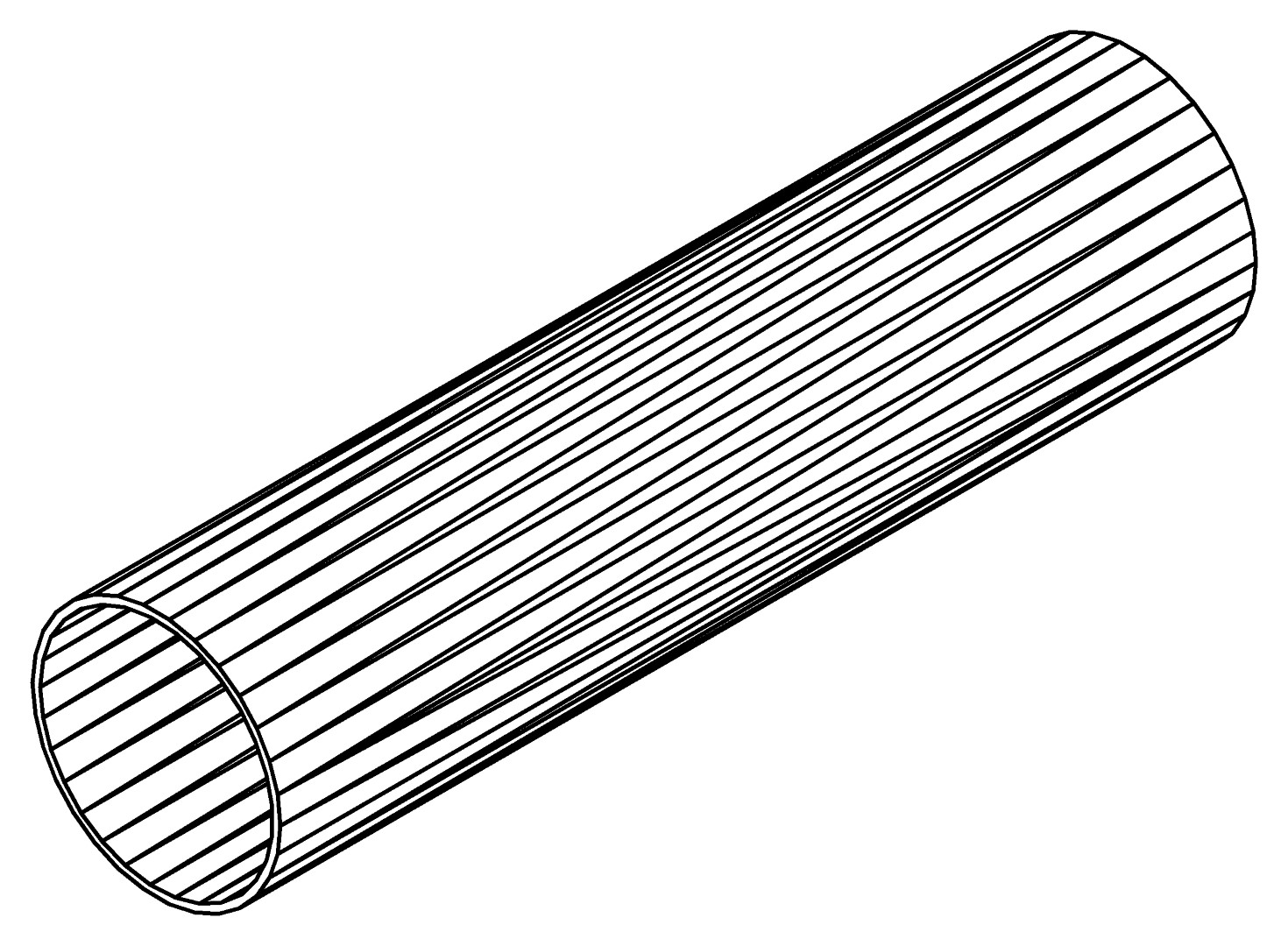 Fallrohr, Dia. 32mm , 1416, L126, black, Pantone-4, Farbe: Schwarz