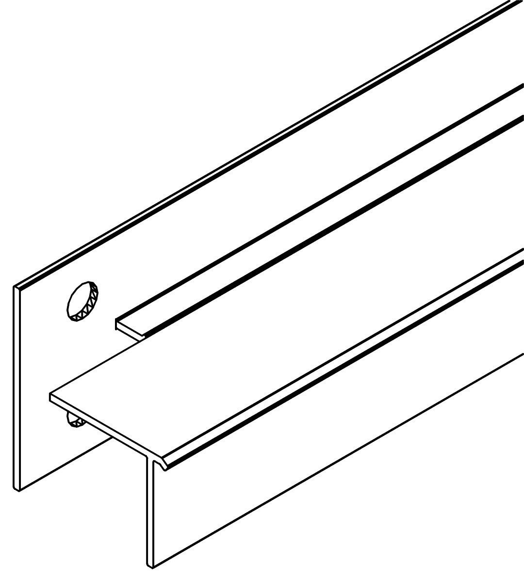 Windstrebe, horizontal, re, 4262, L1859,5, , Farbe: Blank
