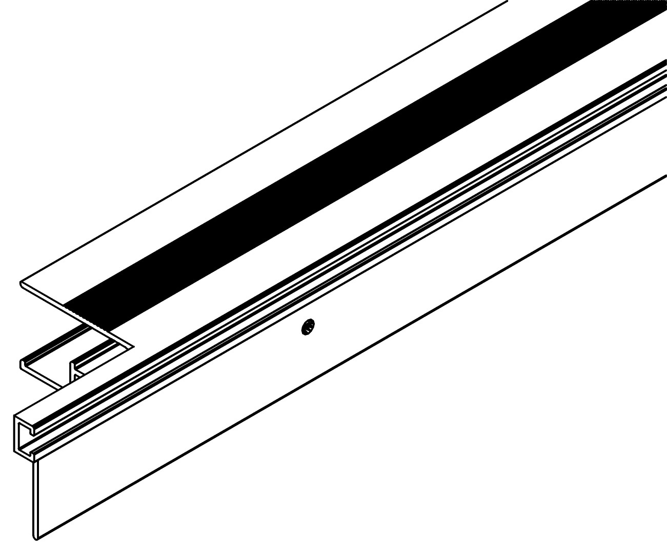 Fensterprofil, seite, 7463, L434, white, RAL 9003, Farbe: Weiß pulverbeschichtet
