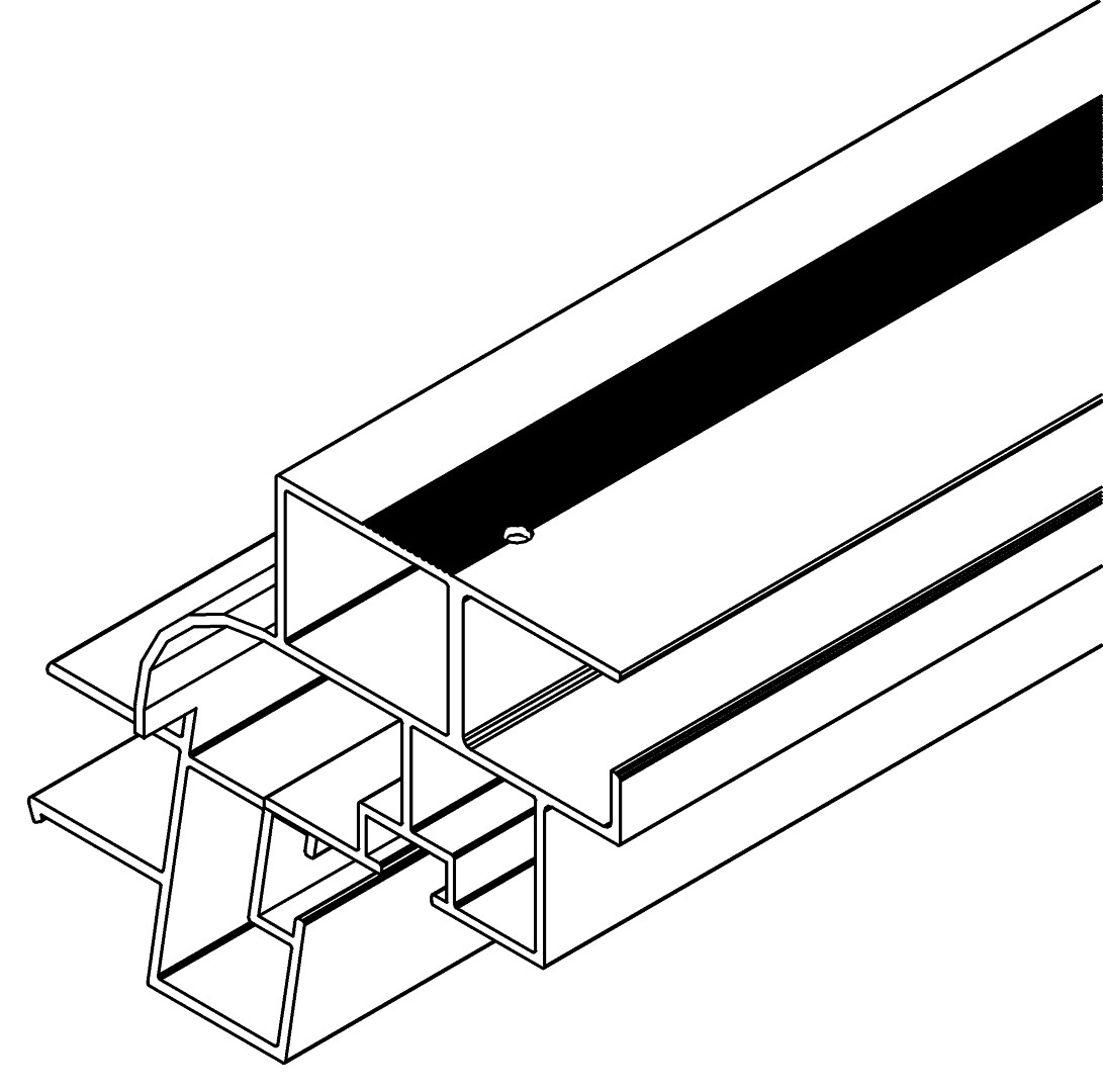 Eckprofil, Dach, 7429, L2590, white, RAL 9003, Farbe: Weiß pulverbeschichtet