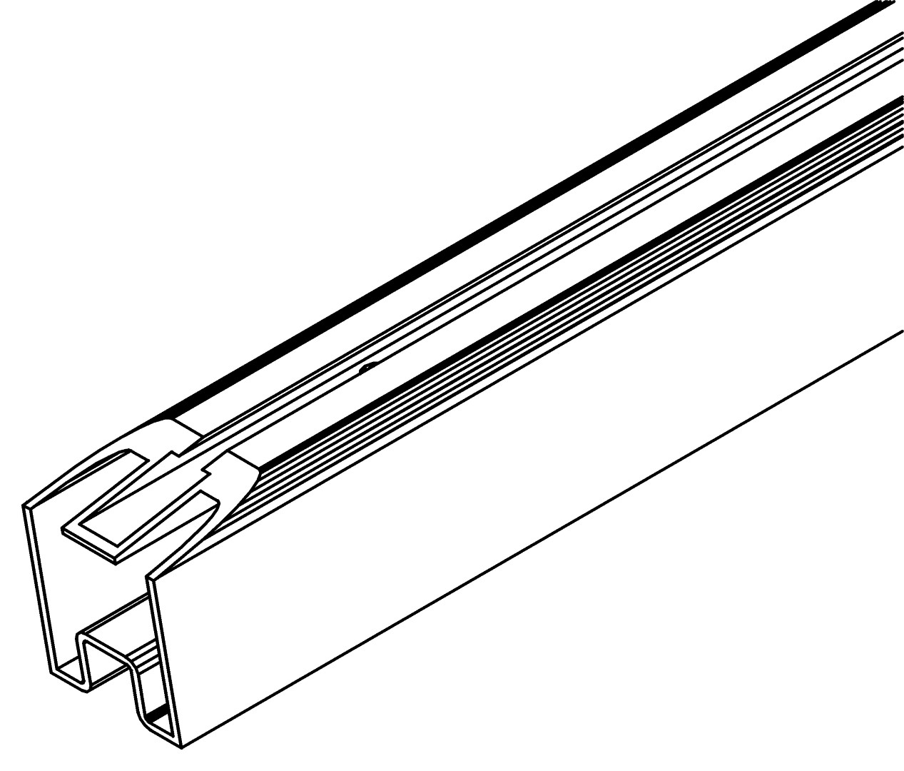 Verstärkungsprofil, 7385, L2589, white, RAL 9003, Farbe: Weiß pulverbeschichtet