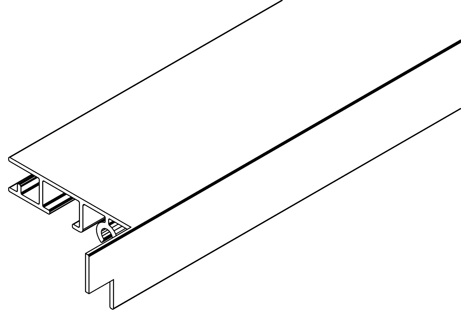 Fensterseitenprofil, 1598, L494, black, Pantone-42, Farbe: Schwarz
