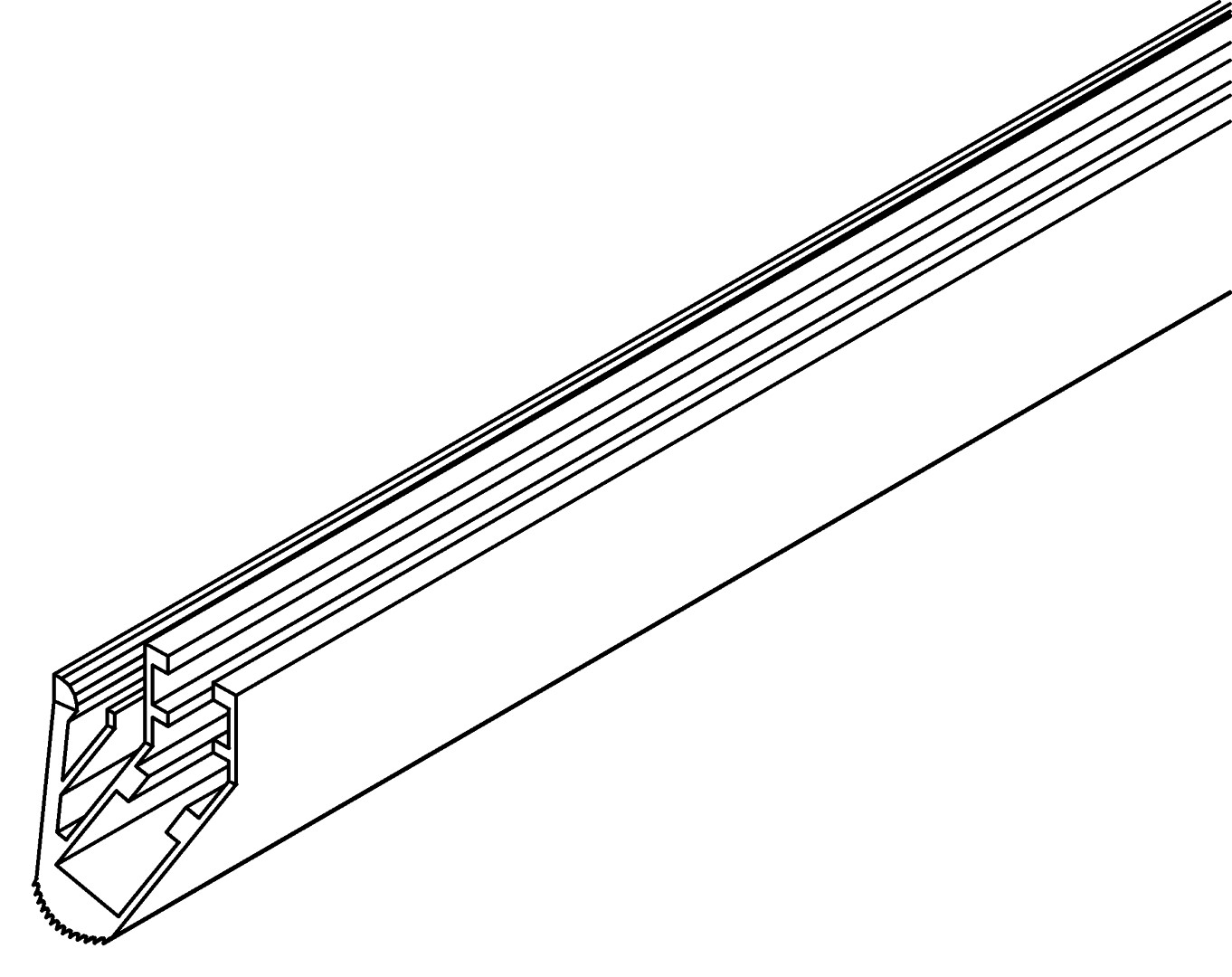 Verglasungsabdeckleiste, 7375, L462, white, RAL 90, Farbe: Weiß pulverbeschichtet