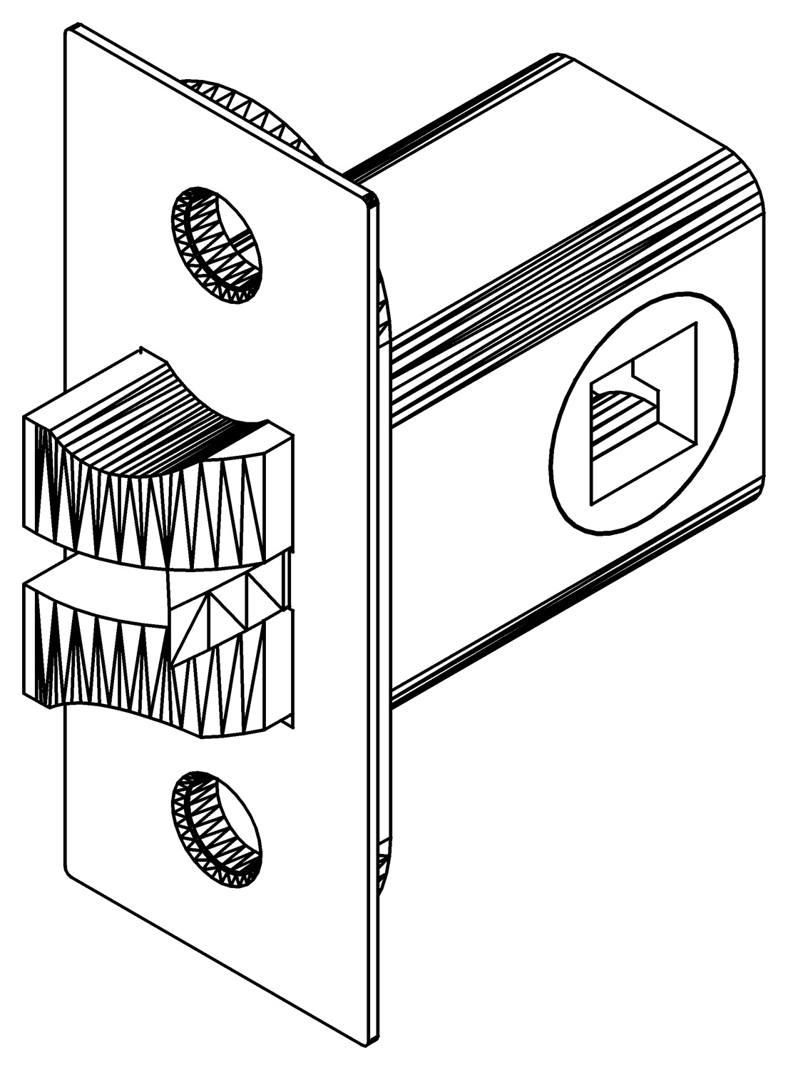 Schlosskasten, kurz, 2019, L34,5, , Farbe: Blank