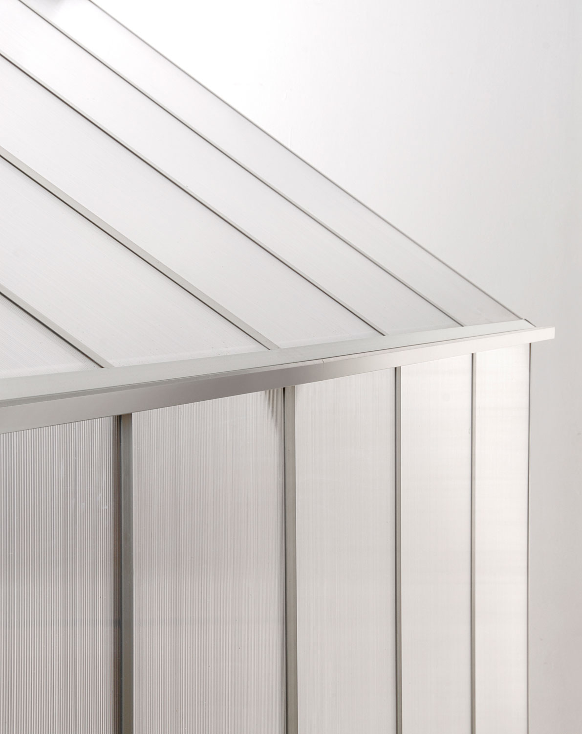Detailaufnahme: Gewächshaus Tirton Modellgrößen 2500-7500 Abgeflachte Designprofile