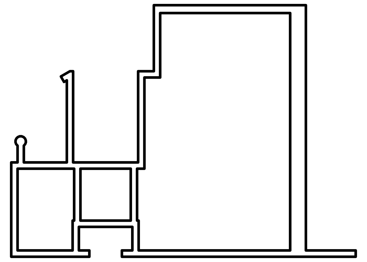 Türzarge, rechts, 7014, L1775, , Farbe: Blank