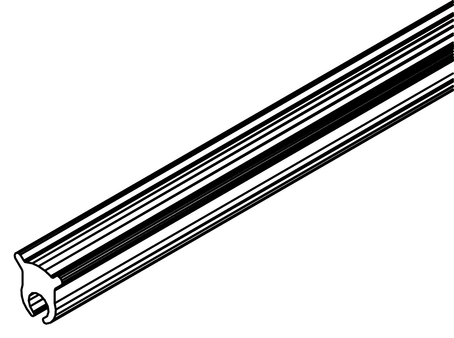 20m Verglasungsstreifen, 1020, L20000, black, Farbe: Schwarz