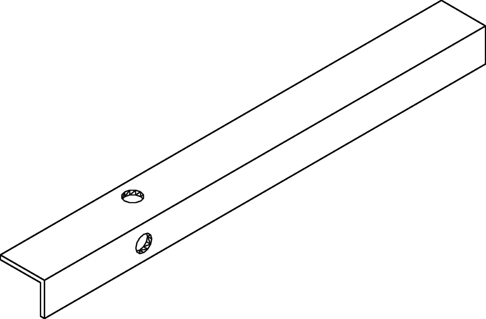 Fensterscharnierprofil, 6026, L590, , Farbe: Blank