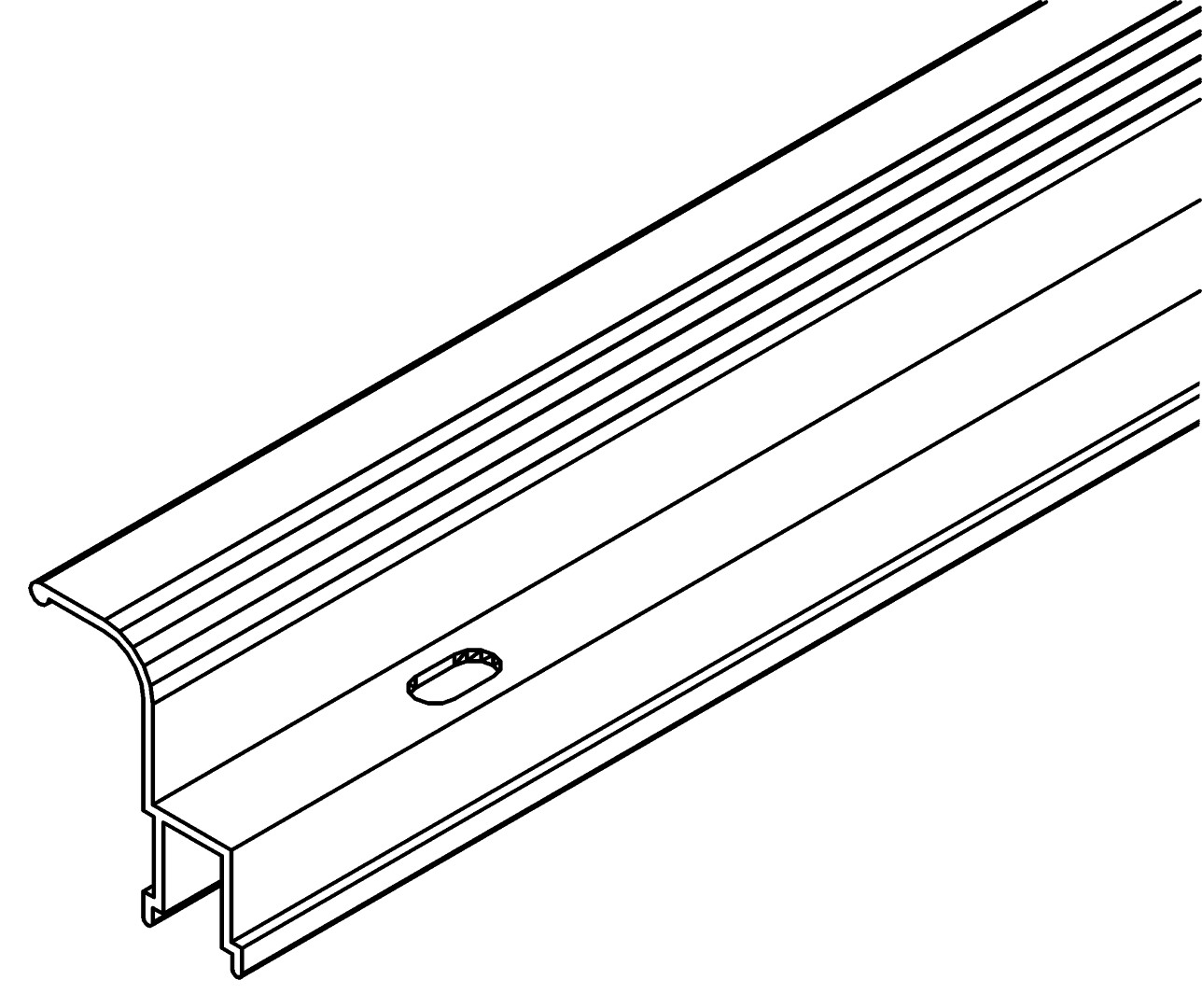 Fensterseitenprofil, r., 6021, L806, dark grey, Pa, Farbe: Anthrazit