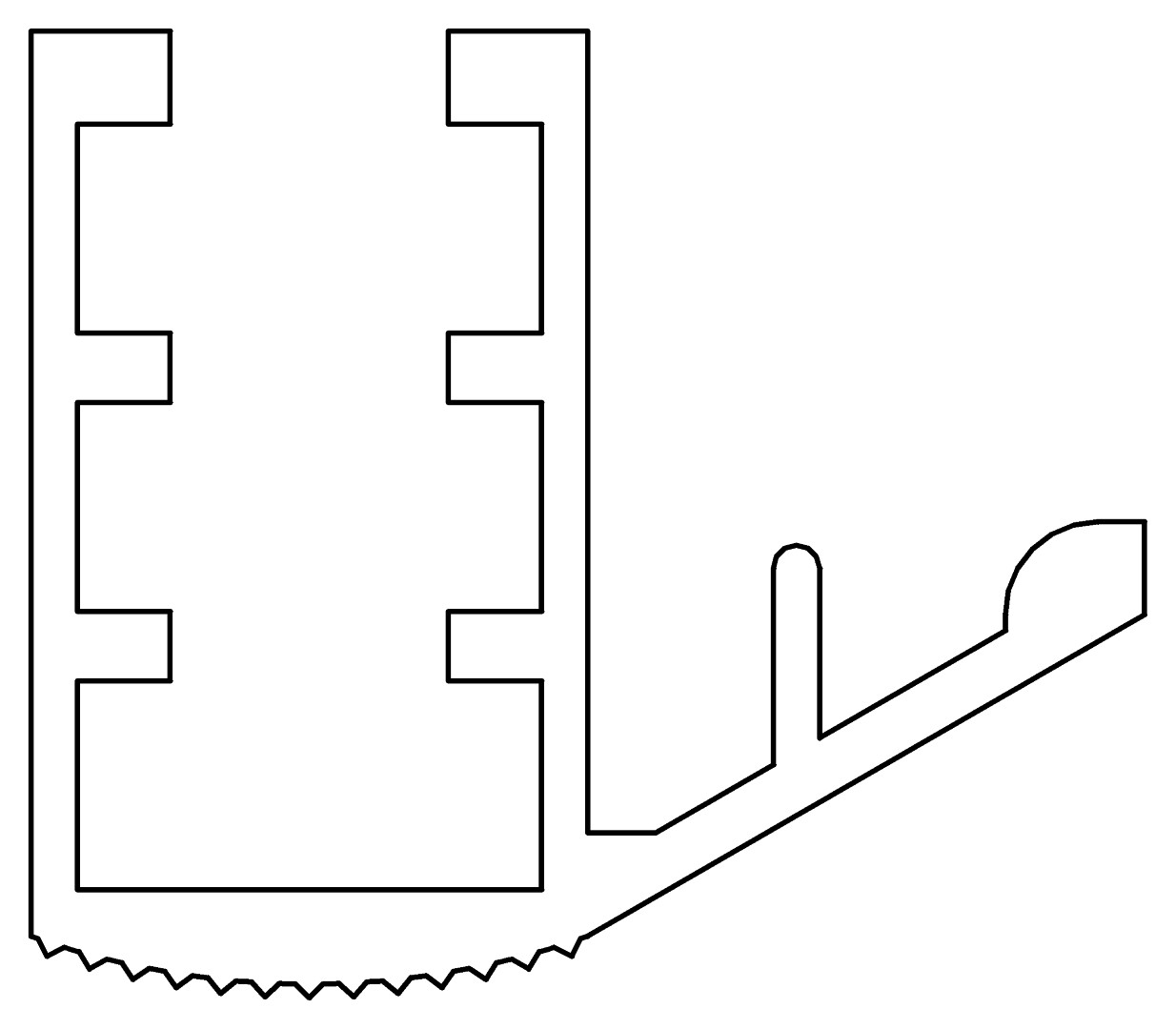 Verglasungsabdeckleiste, 7381, L618, white, RAL 90, Farbe: Weiß pulverbeschichtet
