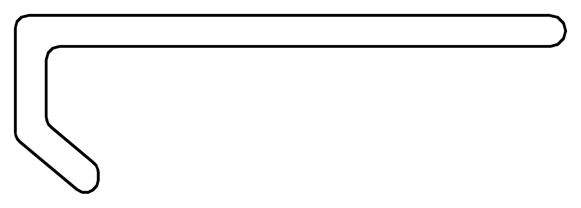 Verglasungshalteblech aussen, 7342, L45, white, RA, Farbe: Weiß pulverbeschichtet