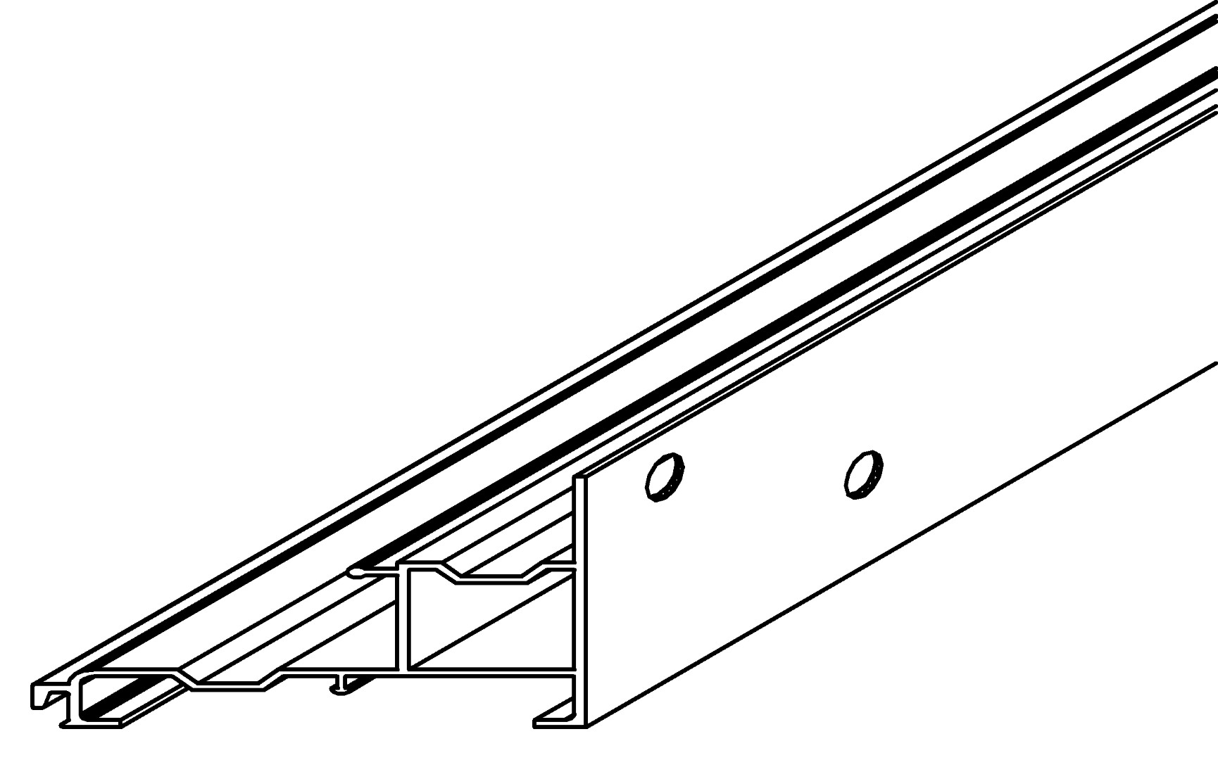 Bodenprofil, 5, 7305, L3288, white, RAL 9003, Farbe: Weiß pulverbeschichtet