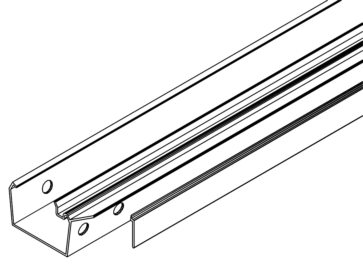 Traufe, 2502, L556, , Farbe: Blank