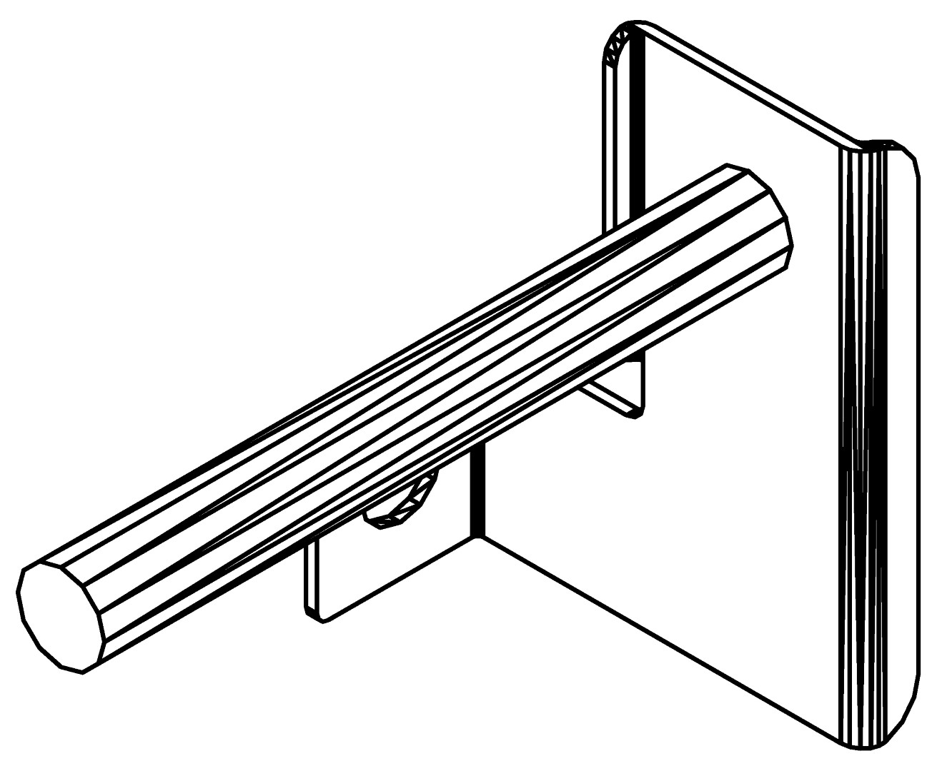 Tür unten Scharnier l., 2274, L46,7, , Farbe: Blank