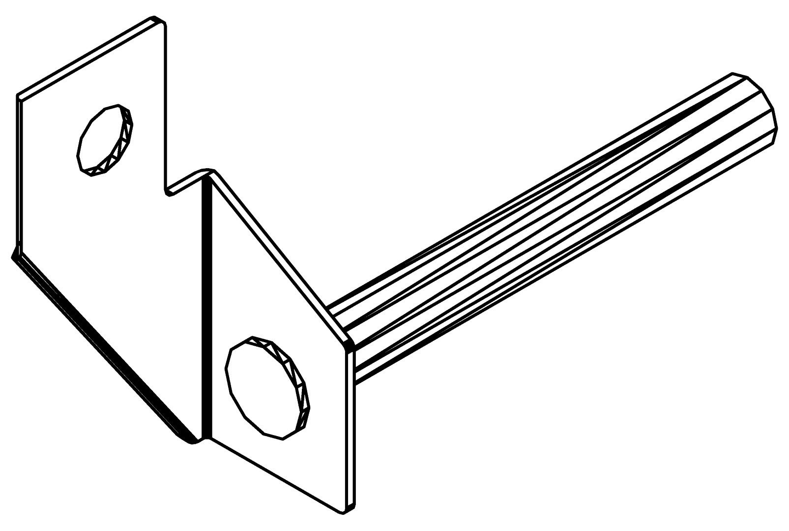 Tür oben Scharnier r., 2275, L50,7, , Farbe: Blank