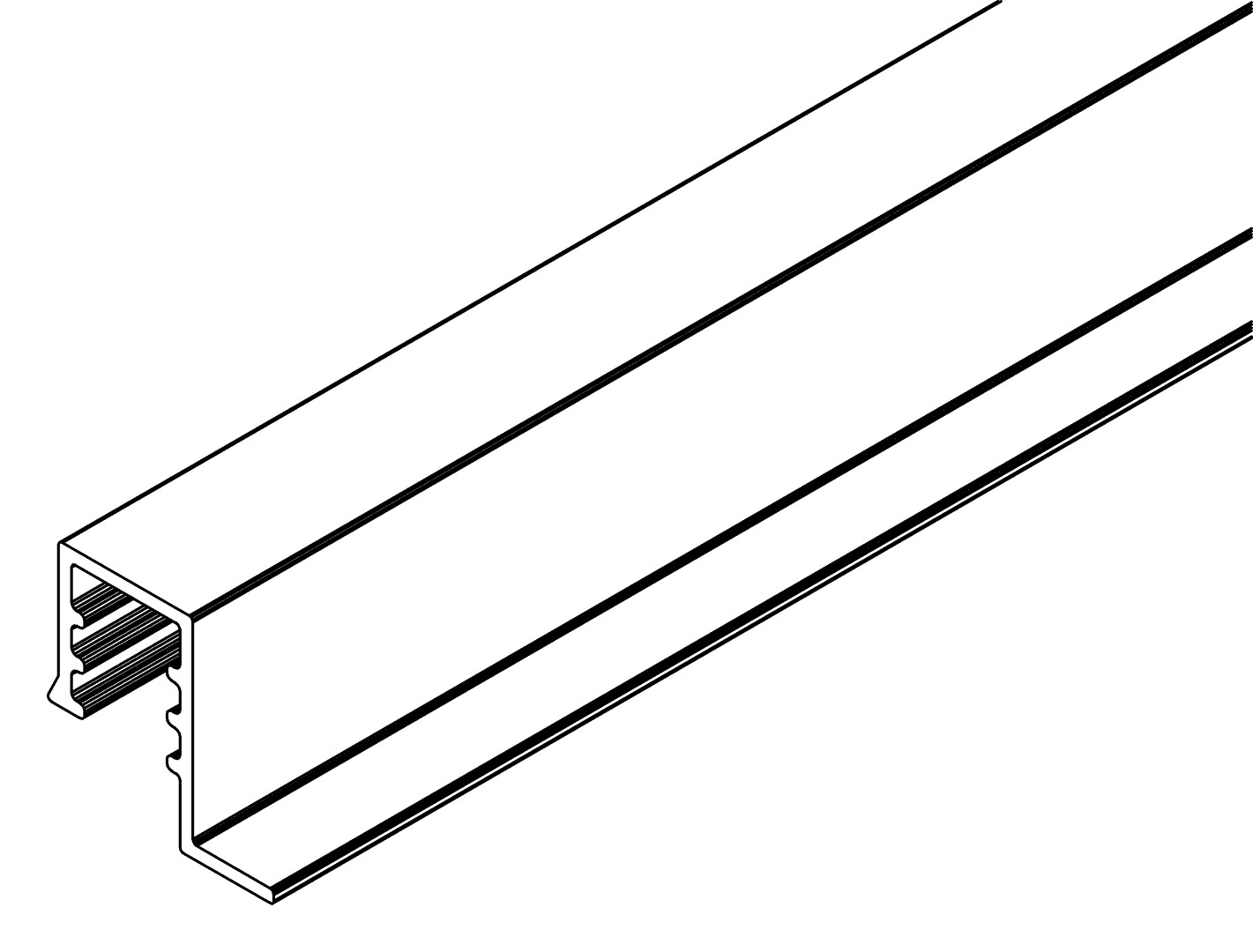 Verwglasungsleiste Tür alu, 2084, L1977, black, Pa, Farbe: Schwarz