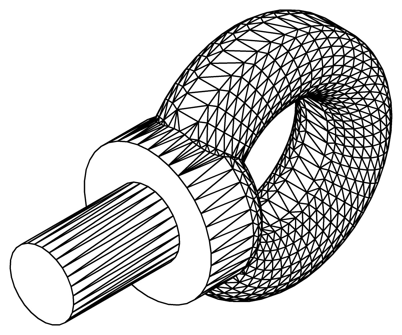 Ringschraube, 3202, L, , Farbe: Blank