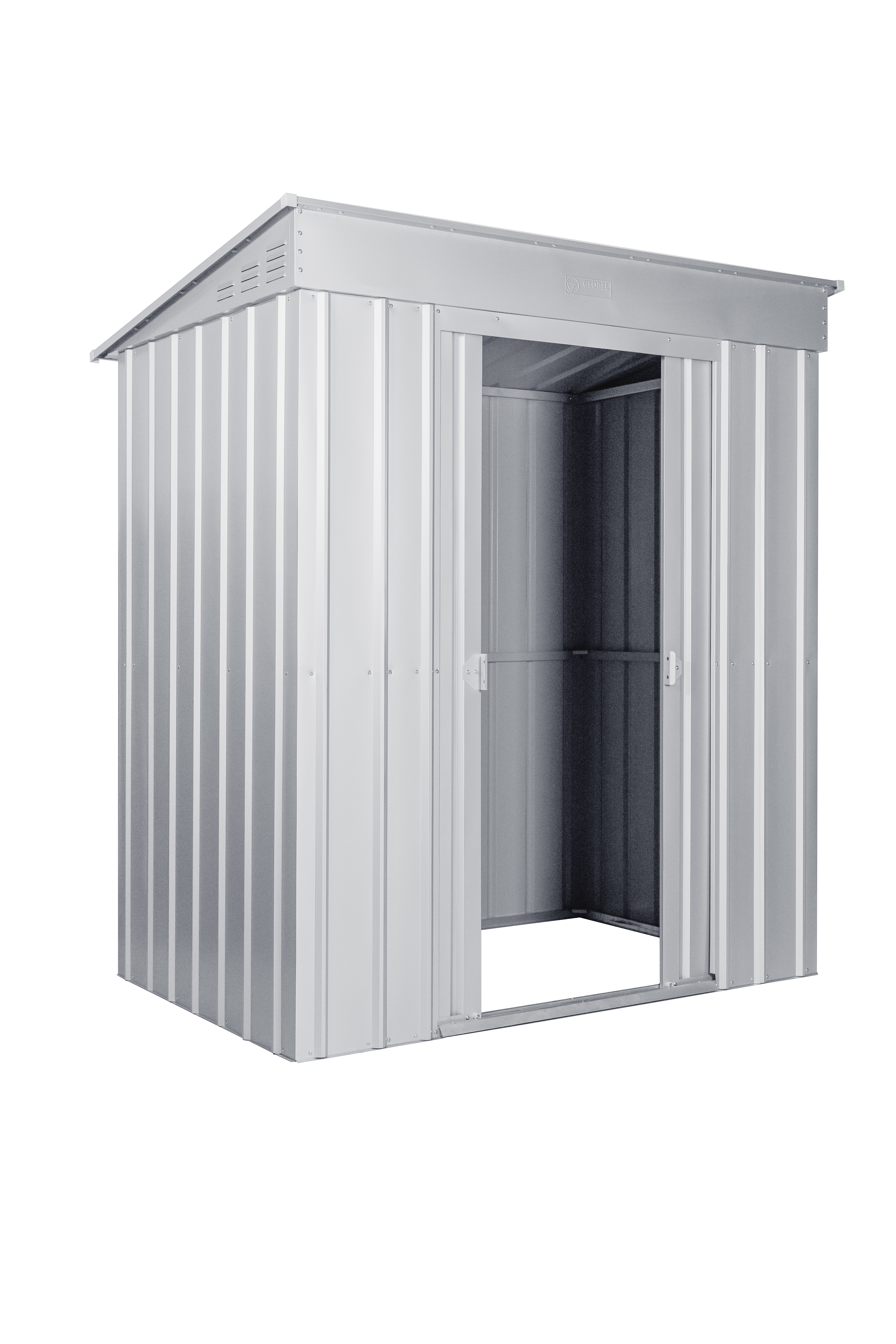 Pultdach Skillion im Sonderangebot 64, Farbe: Silber Metallic