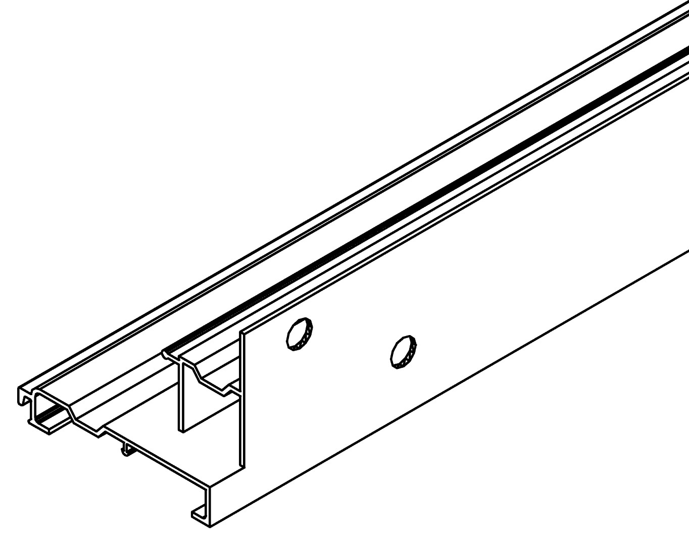 Bodenprofil, 7301, L2603,7, white, RAL 9003, Farbe: Weiß pulverbeschichtet