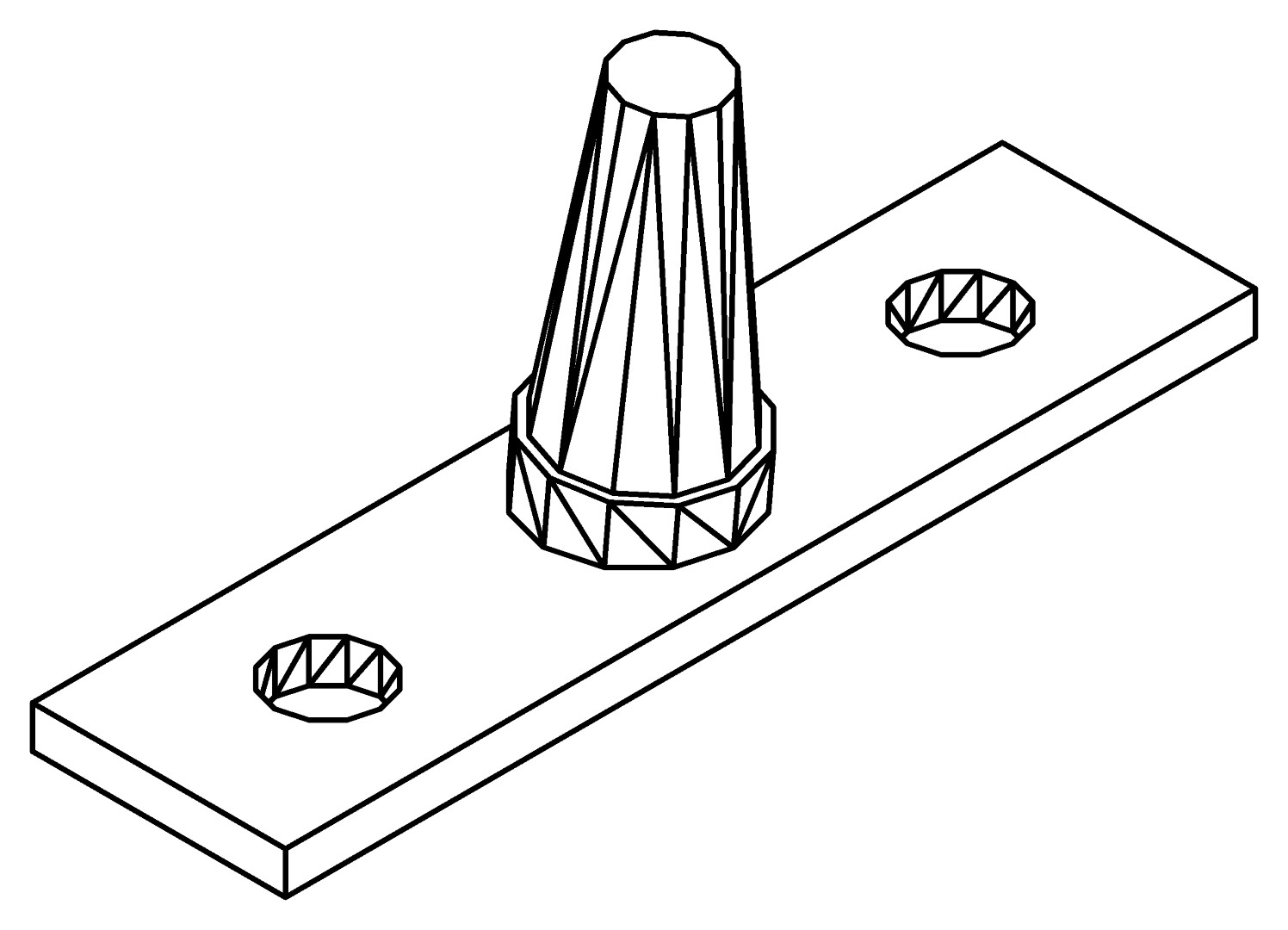 Einrastzapfen, 6056, L46, white, RAL 9003, Farbe: Weiß pulverbeschichtet
